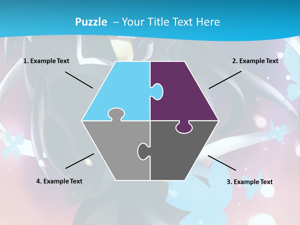 A Anime Character With Long Hair And Black Hair PowerPoint Template