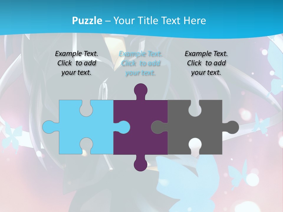 A Anime Character With Long Hair And Black Hair PowerPoint Template