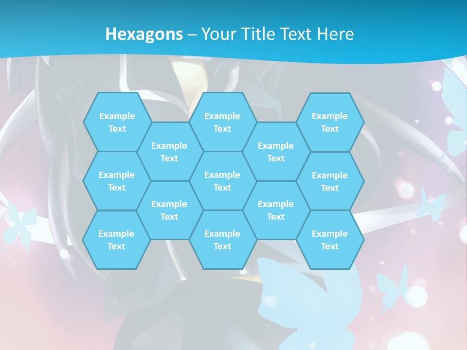 A Anime Character With Long Hair And Black Hair PowerPoint Template