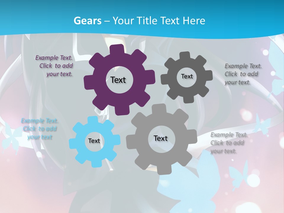 A Anime Character With Long Hair And Black Hair PowerPoint Template