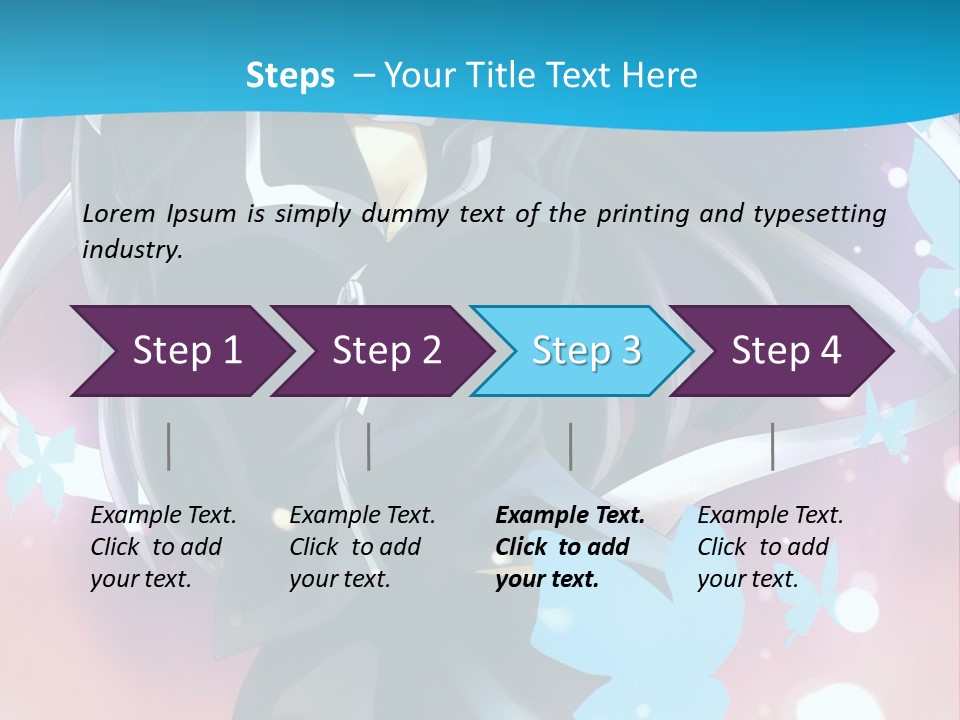 A Anime Character With Long Hair And Black Hair PowerPoint Template