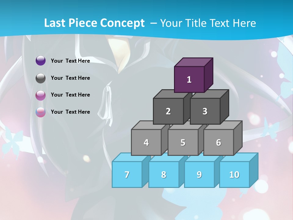 A Anime Character With Long Hair And Black Hair PowerPoint Template