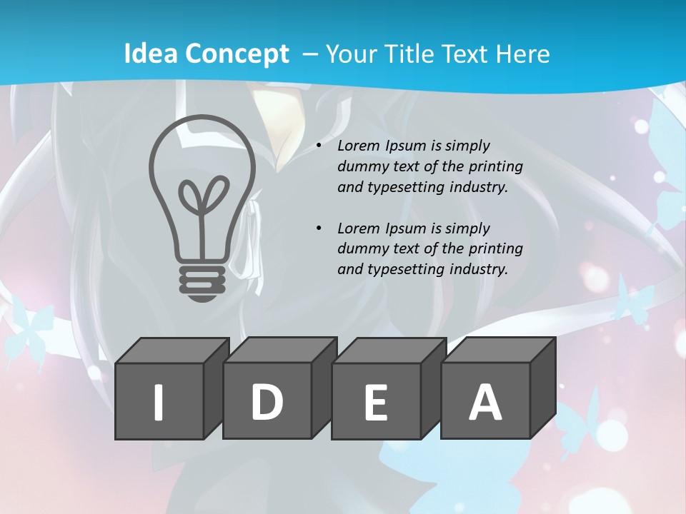 A Anime Character With Long Hair And Black Hair PowerPoint Template