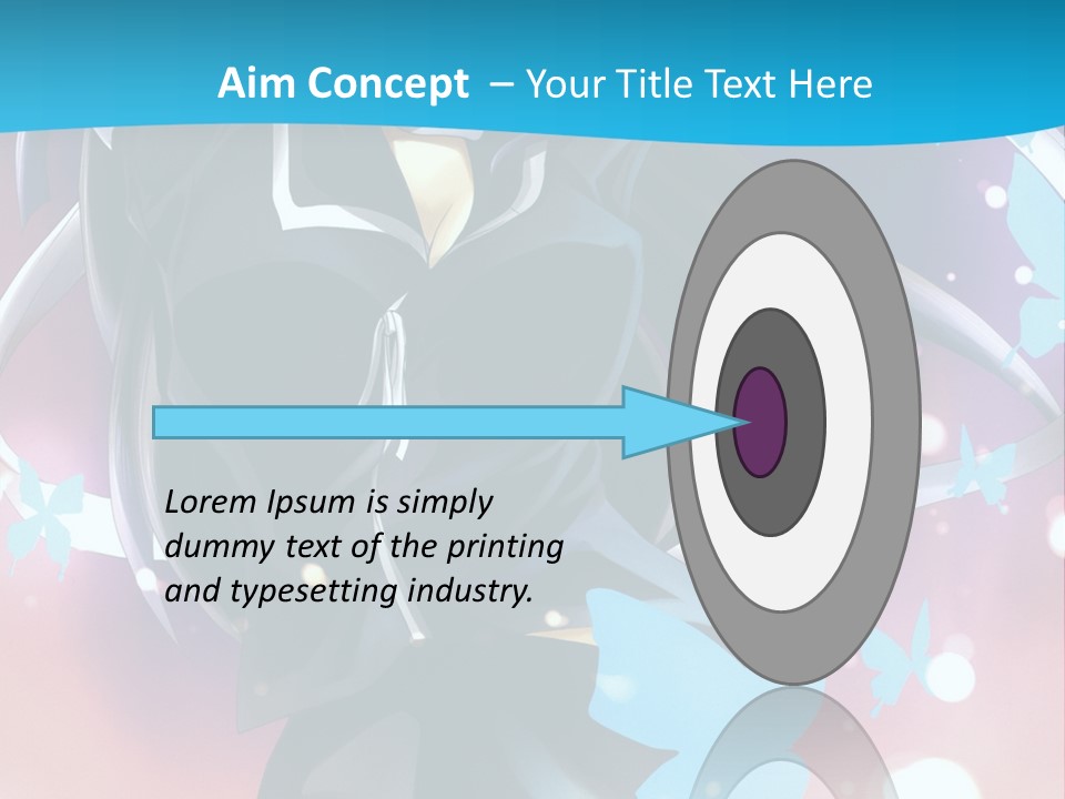 A Anime Character With Long Hair And Black Hair PowerPoint Template