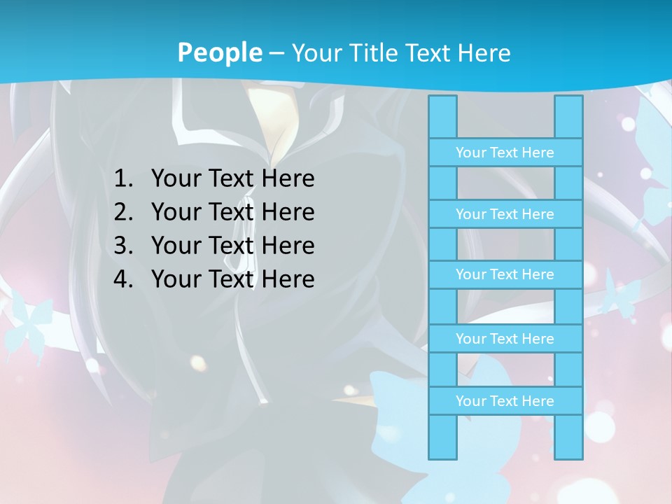 A Anime Character With Long Hair And Black Hair PowerPoint Template
