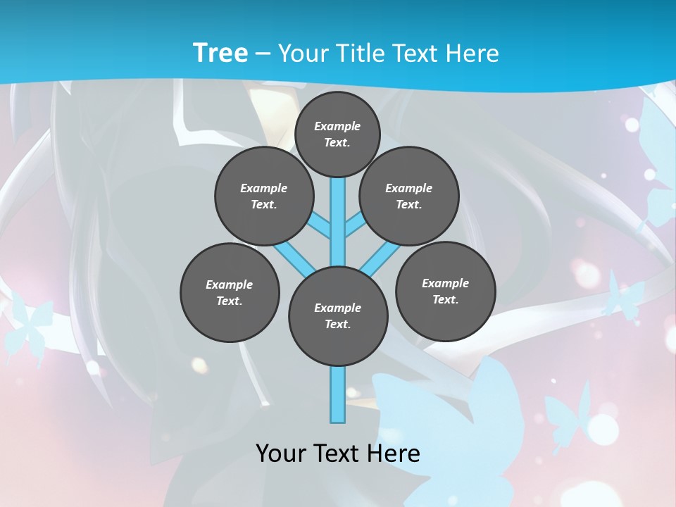 A Anime Character With Long Hair And Black Hair PowerPoint Template