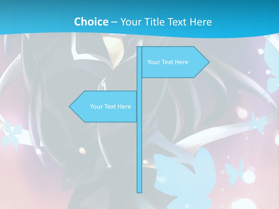 A Anime Character With Long Hair And Black Hair PowerPoint Template