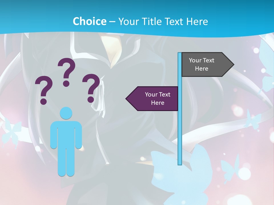 A Anime Character With Long Hair And Black Hair PowerPoint Template