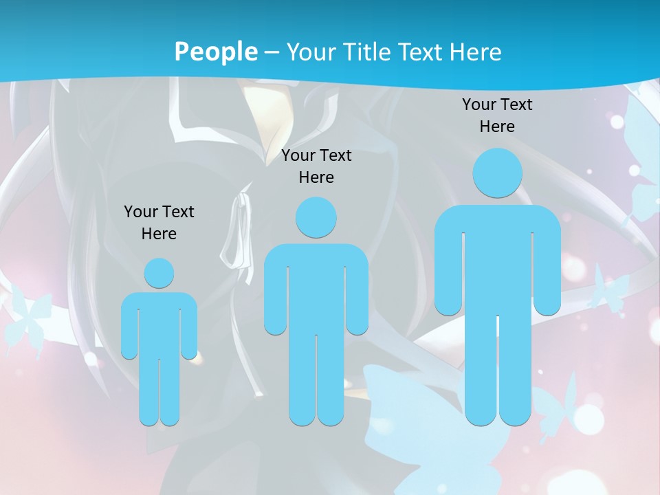 A Anime Character With Long Hair And Black Hair PowerPoint Template