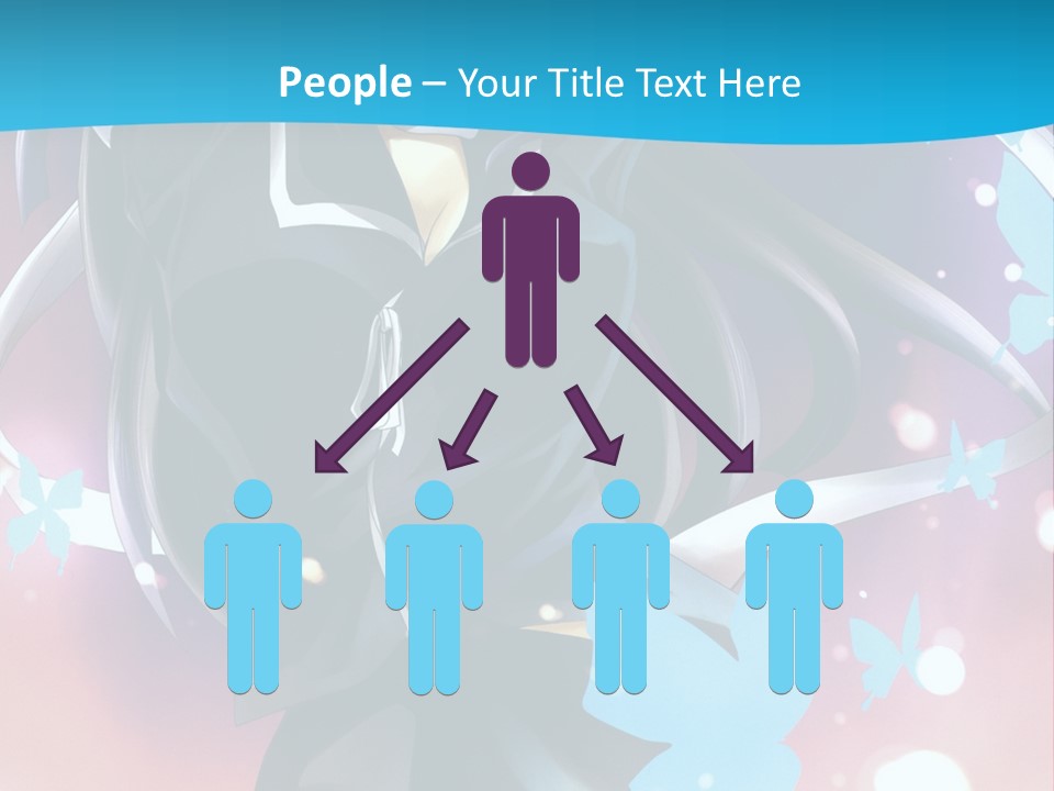 A Anime Character With Long Hair And Black Hair PowerPoint Template