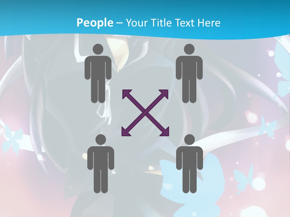 A Anime Character With Long Hair And Black Hair PowerPoint Template