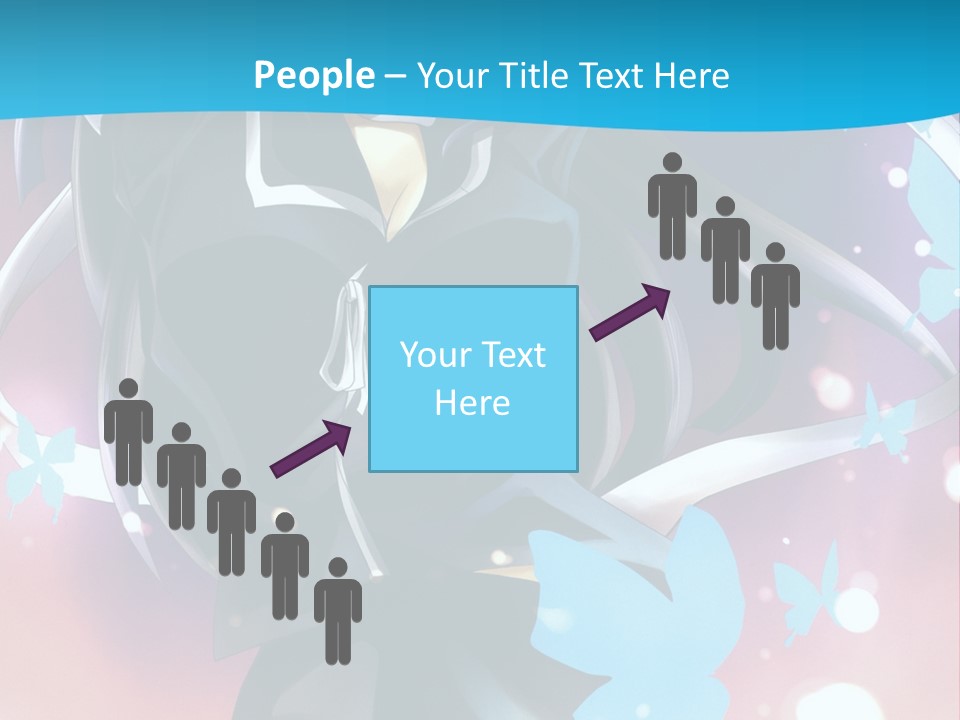 A Anime Character With Long Hair And Black Hair PowerPoint Template