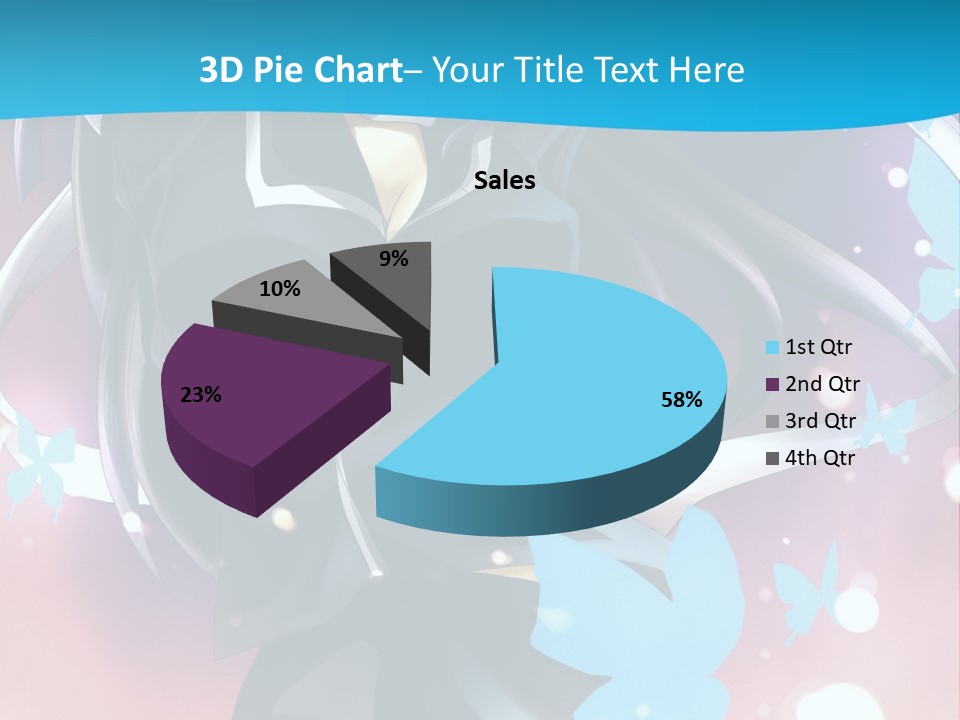 A Anime Character With Long Hair And Black Hair PowerPoint Template