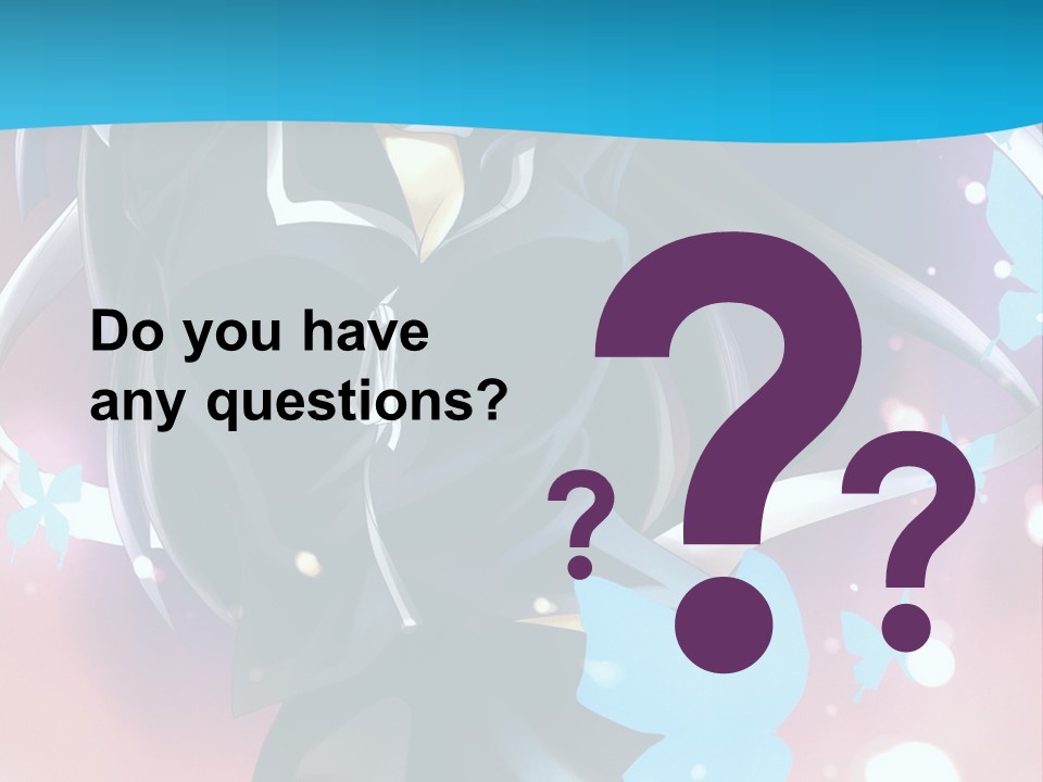 A Anime Character With Long Hair And Black Hair PowerPoint Template