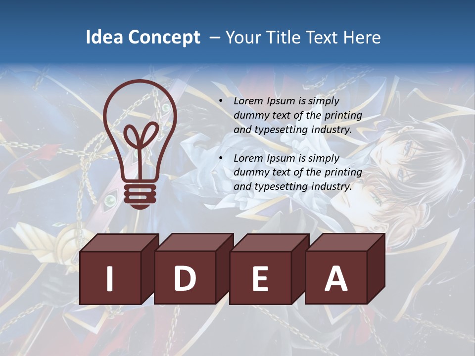 A Anime Character Holding A Sword In His Hands PowerPoint Template