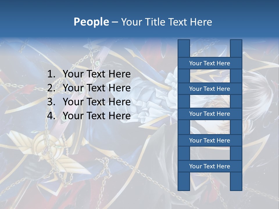 A Anime Character Holding A Sword In His Hands PowerPoint Template