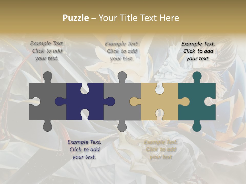 A Man Holding A Sword In Front Of A Painting PowerPoint Template