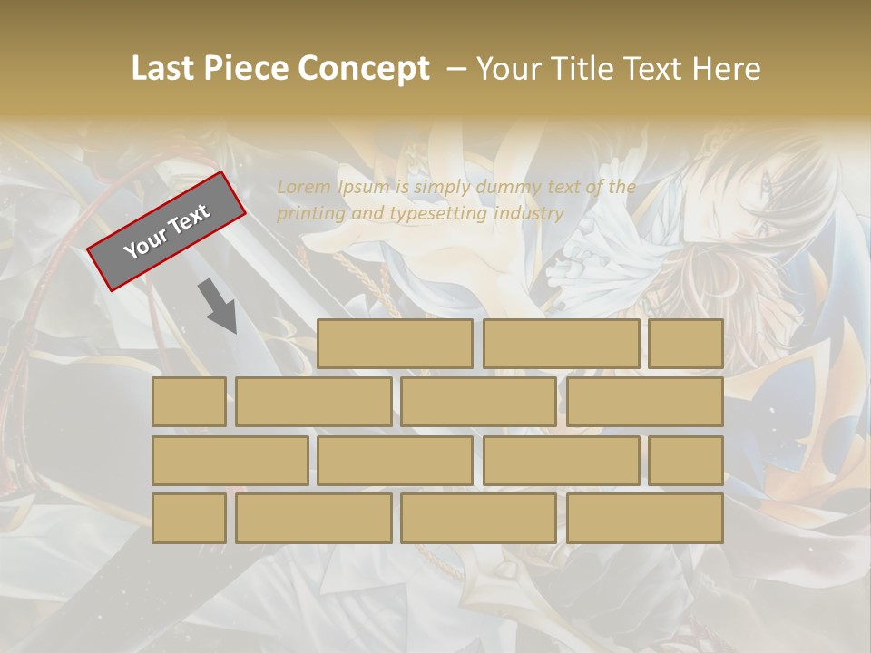 A Man Holding A Sword In Front Of A Painting PowerPoint Template