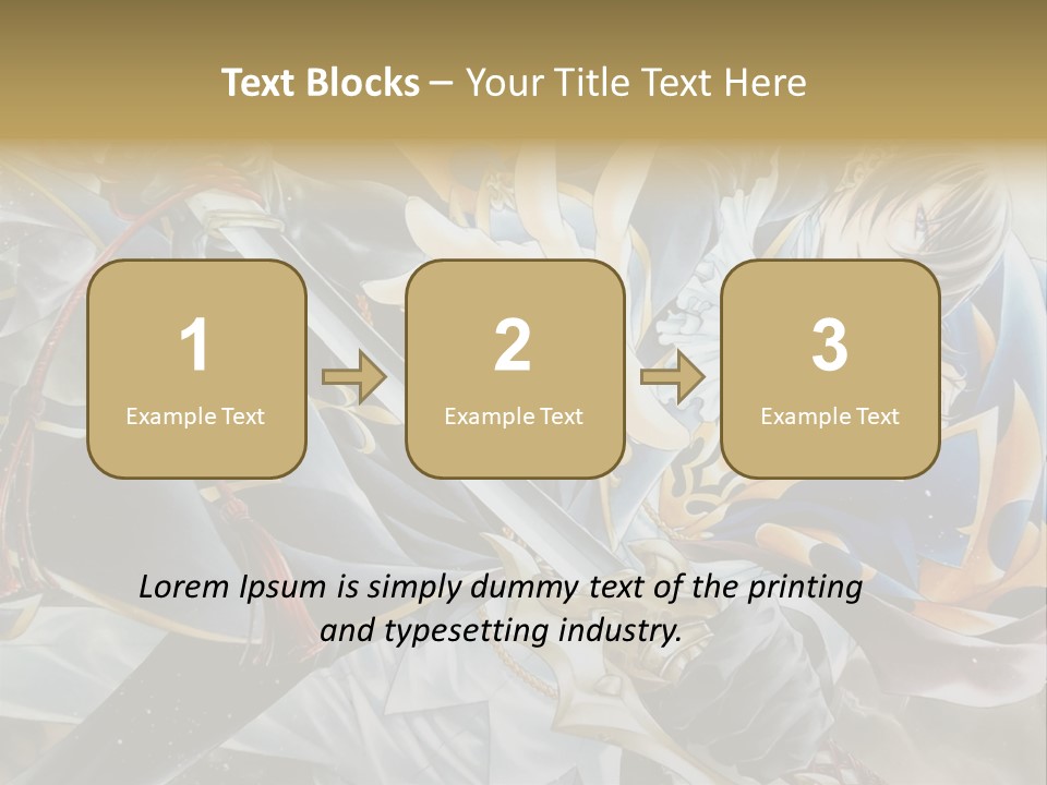 A Man Holding A Sword In Front Of A Painting PowerPoint Template