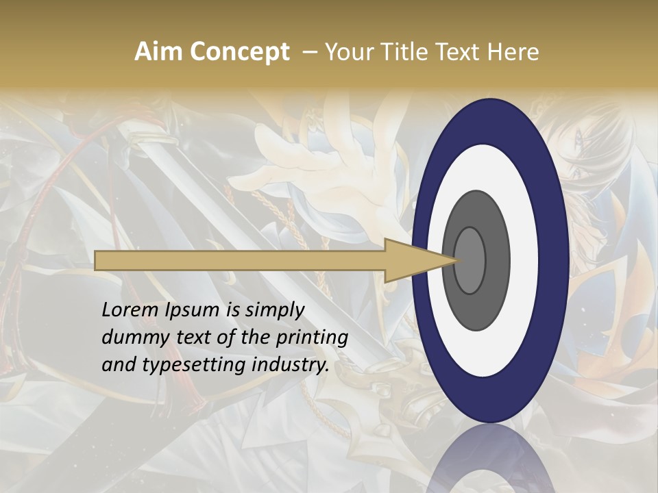 A Man Holding A Sword In Front Of A Painting PowerPoint Template