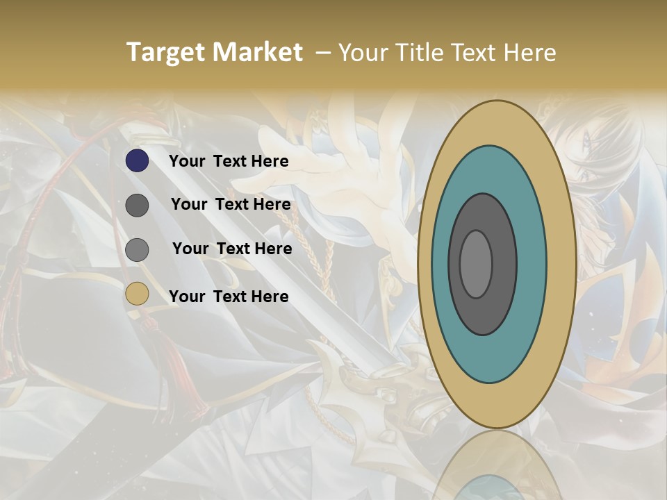 A Man Holding A Sword In Front Of A Painting PowerPoint Template