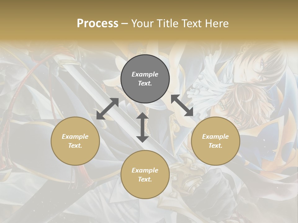 A Man Holding A Sword In Front Of A Painting PowerPoint Template