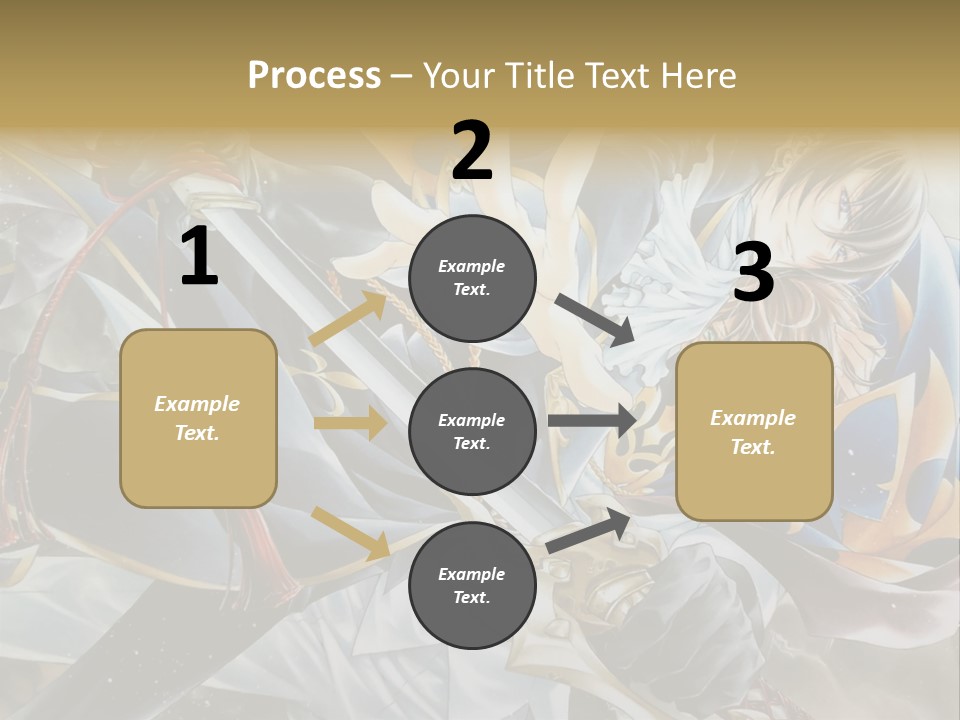 A Man Holding A Sword In Front Of A Painting PowerPoint Template