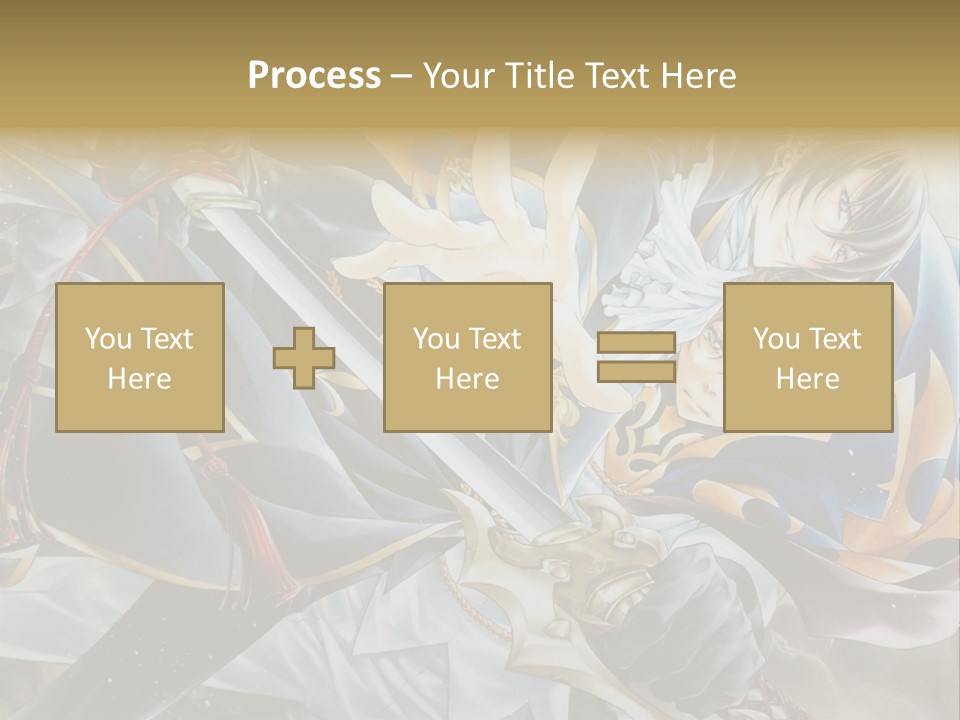 A Man Holding A Sword In Front Of A Painting PowerPoint Template