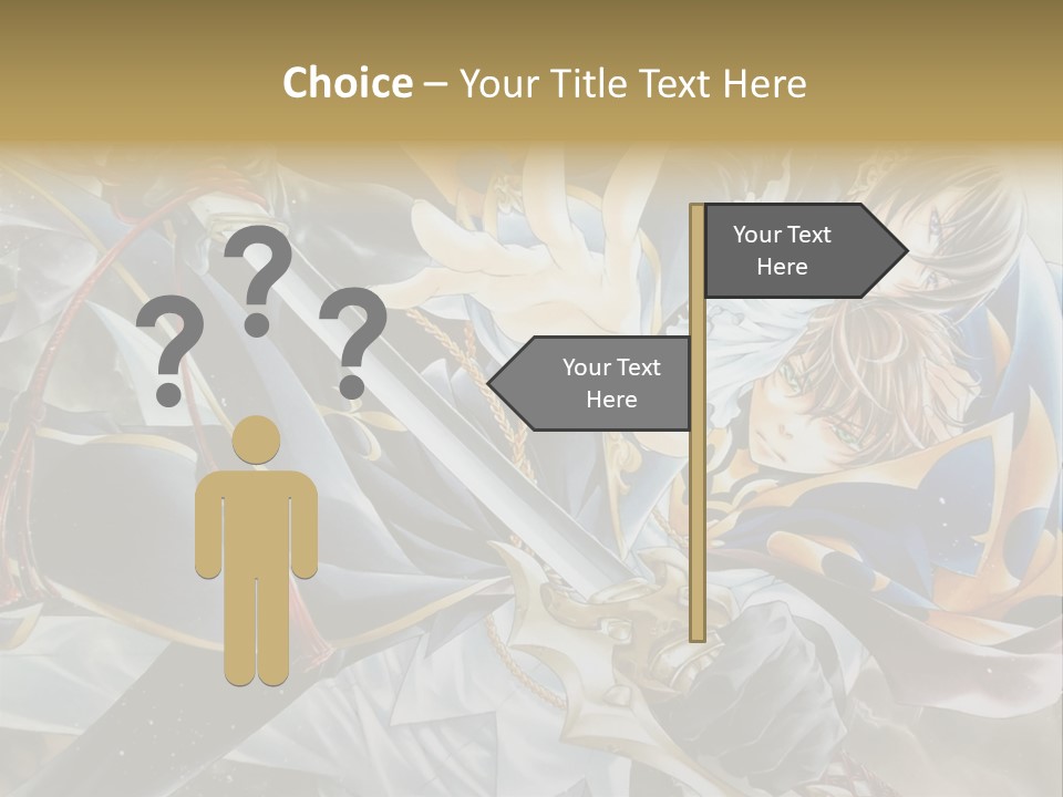 A Man Holding A Sword In Front Of A Painting PowerPoint Template