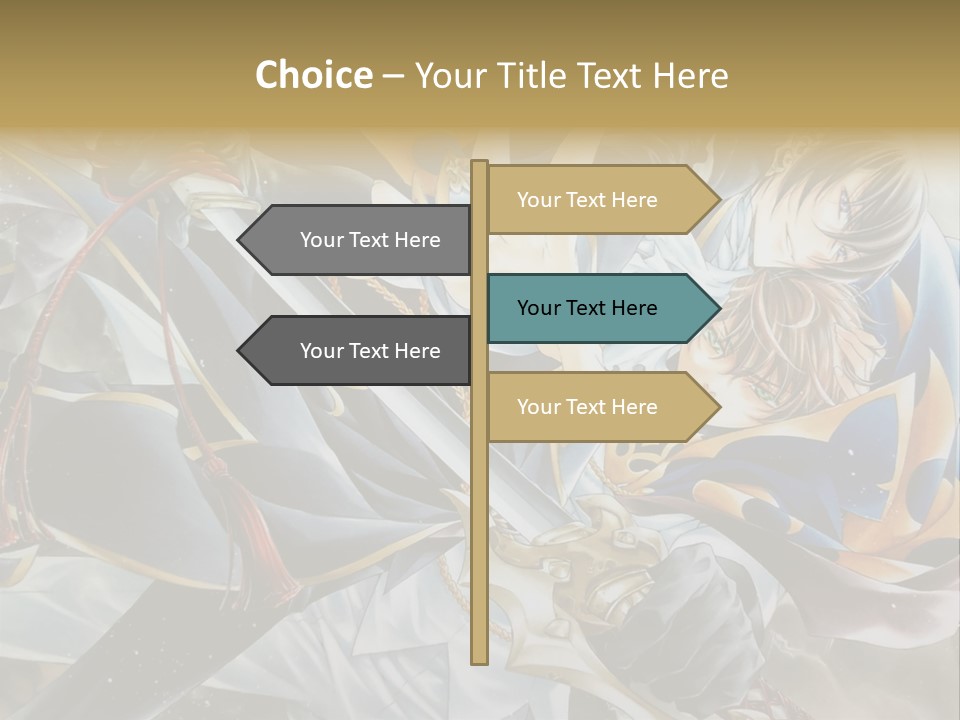 A Man Holding A Sword In Front Of A Painting PowerPoint Template