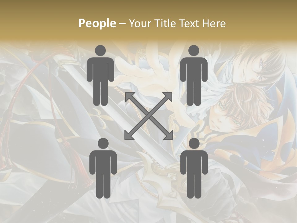 A Man Holding A Sword In Front Of A Painting PowerPoint Template