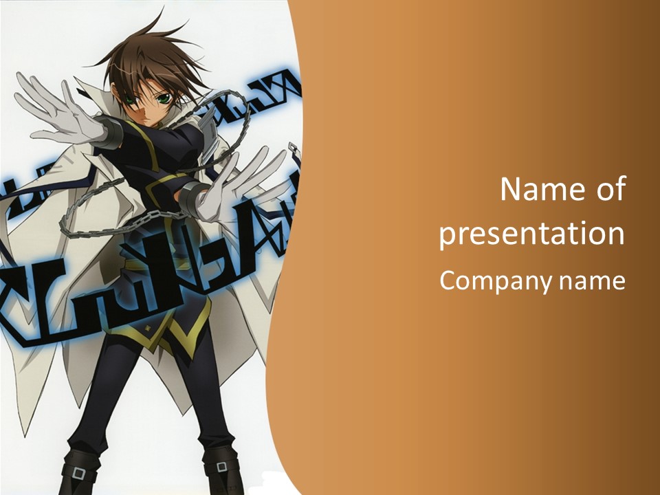 A Woman With A Sword In Her Hand Powerpoint Presentation Template PowerPoint Template