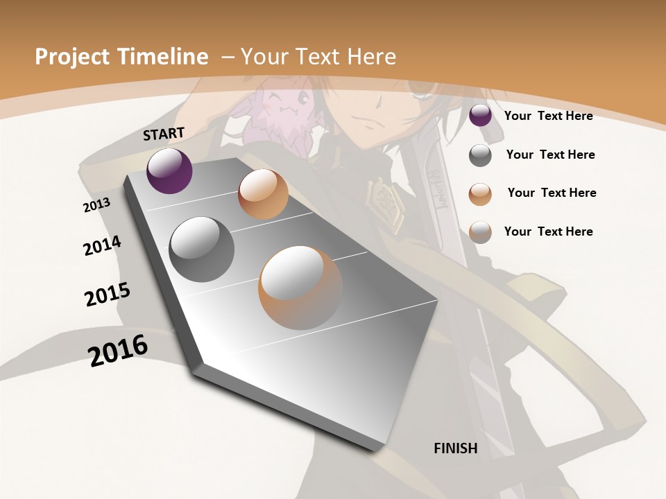 A Woman In A Black Dress Is Holding A Sword PowerPoint Template