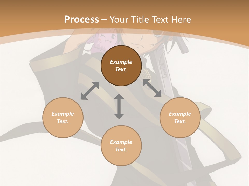 A Woman In A Black Dress Is Holding A Sword PowerPoint Template