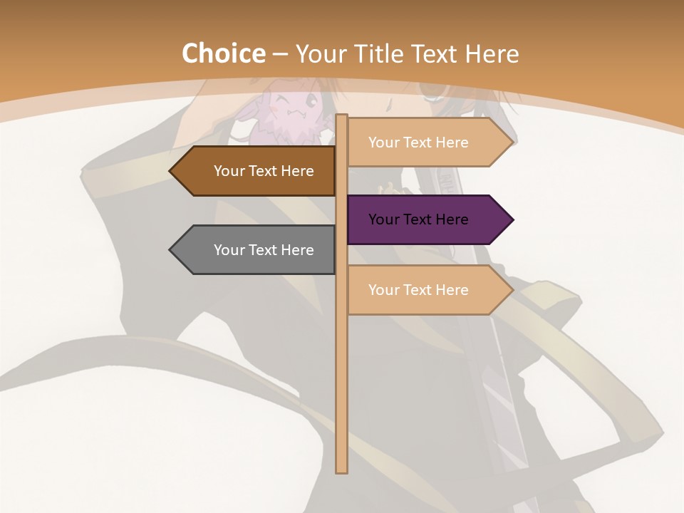 A Woman In A Black Dress Is Holding A Sword PowerPoint Template