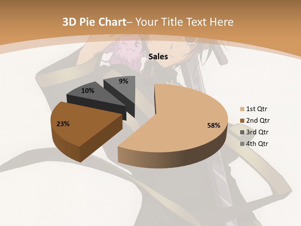 A Woman In A Black Dress Is Holding A Sword PowerPoint Template