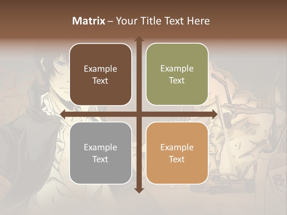 A Man Standing In Front Of A Pile Of Rubble PowerPoint Template