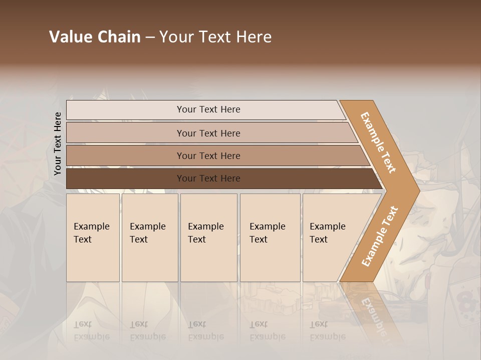 A Man Standing In Front Of A Pile Of Rubble PowerPoint Template