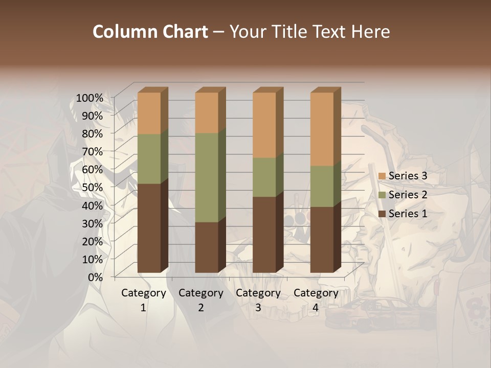 A Man Standing In Front Of A Pile Of Rubble PowerPoint Template