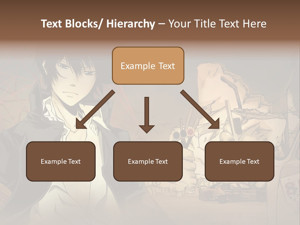A Man Standing In Front Of A Pile Of Rubble PowerPoint Template