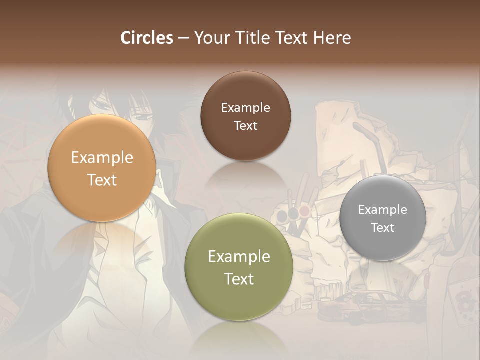 A Man Standing In Front Of A Pile Of Rubble PowerPoint Template