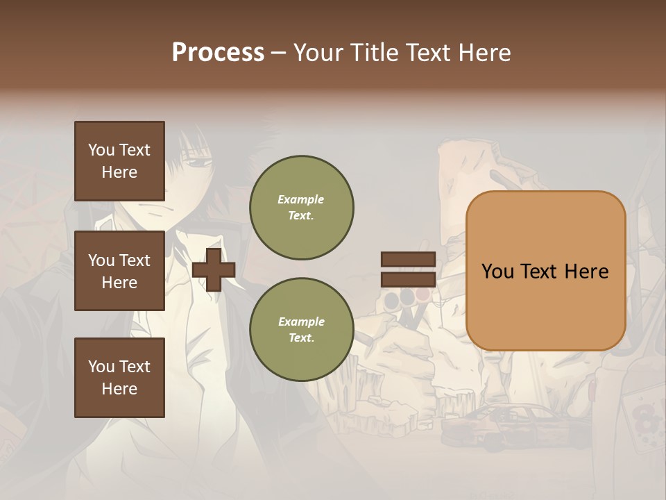 A Man Standing In Front Of A Pile Of Rubble PowerPoint Template