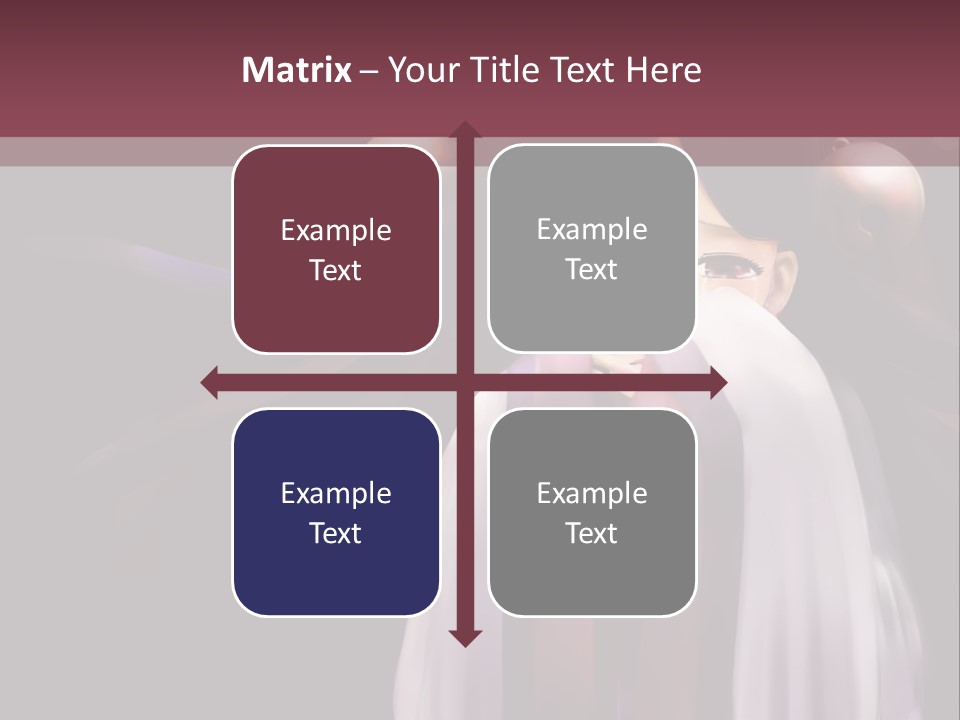 A Woman With Long Black Hair And Long Black Hair PowerPoint Template