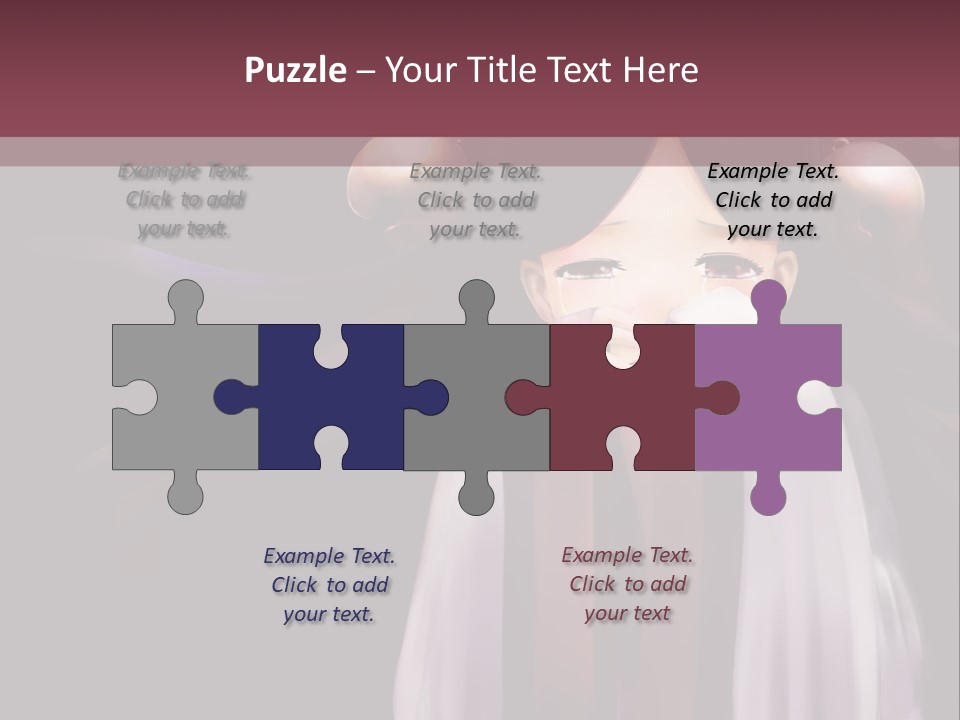 A Woman With Long Black Hair And Long Black Hair PowerPoint Template