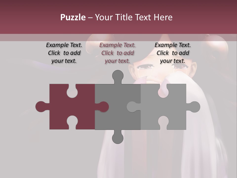 A Woman With Long Black Hair And Long Black Hair PowerPoint Template