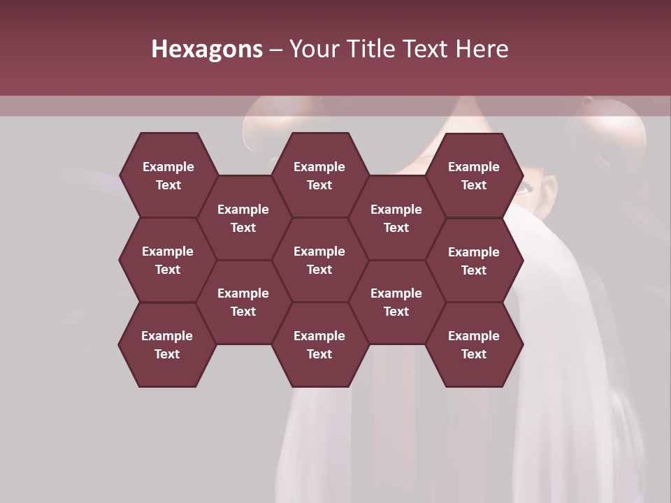 A Woman With Long Black Hair And Long Black Hair PowerPoint Template