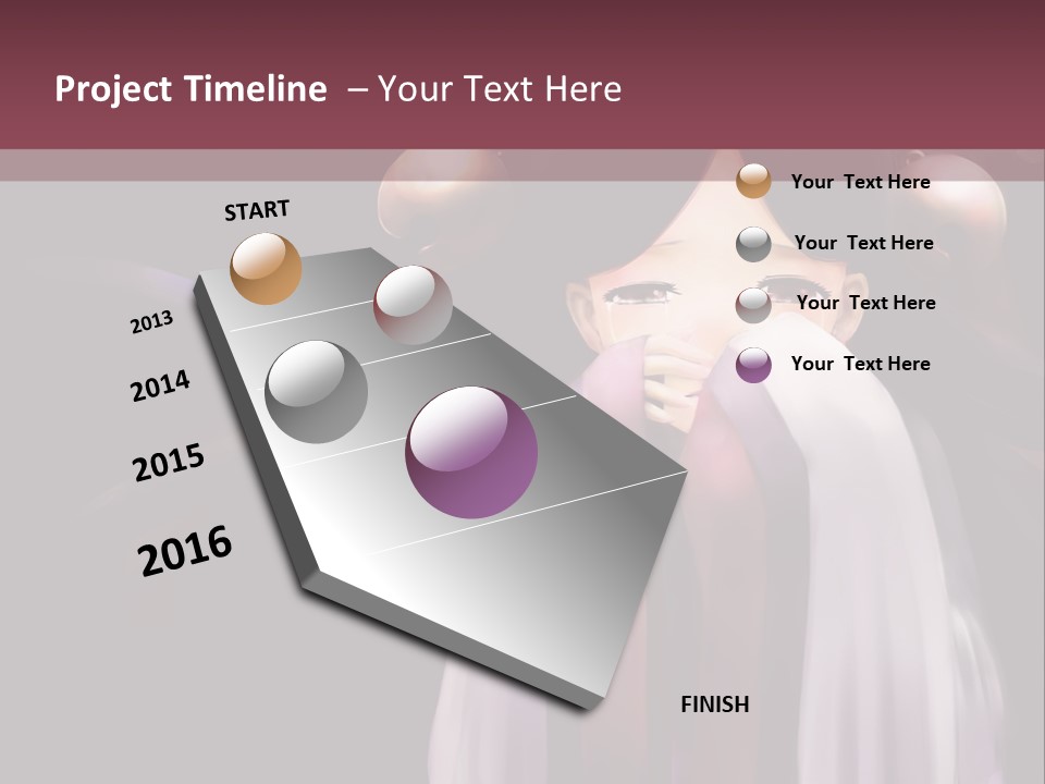 A Woman With Long Black Hair And Long Black Hair PowerPoint Template