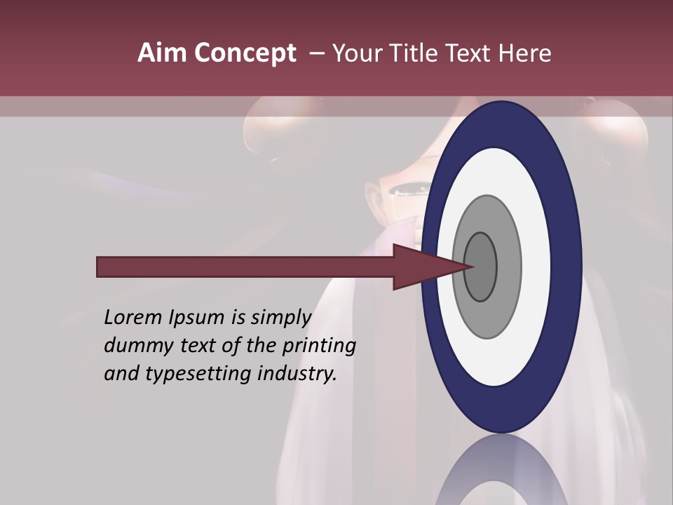 A Woman With Long Black Hair And Long Black Hair PowerPoint Template