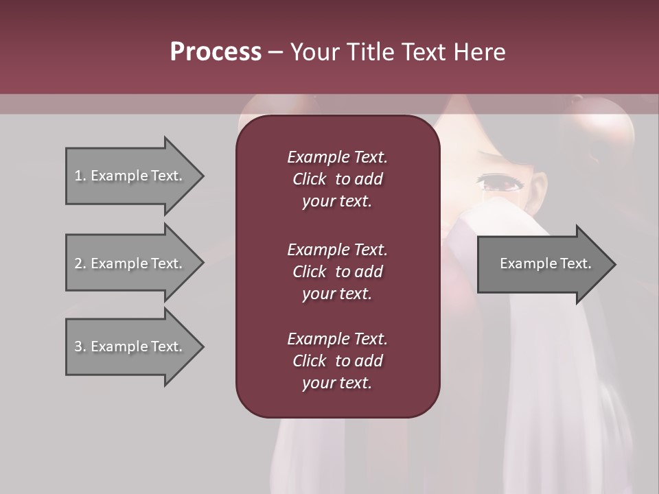 A Woman With Long Black Hair And Long Black Hair PowerPoint Template