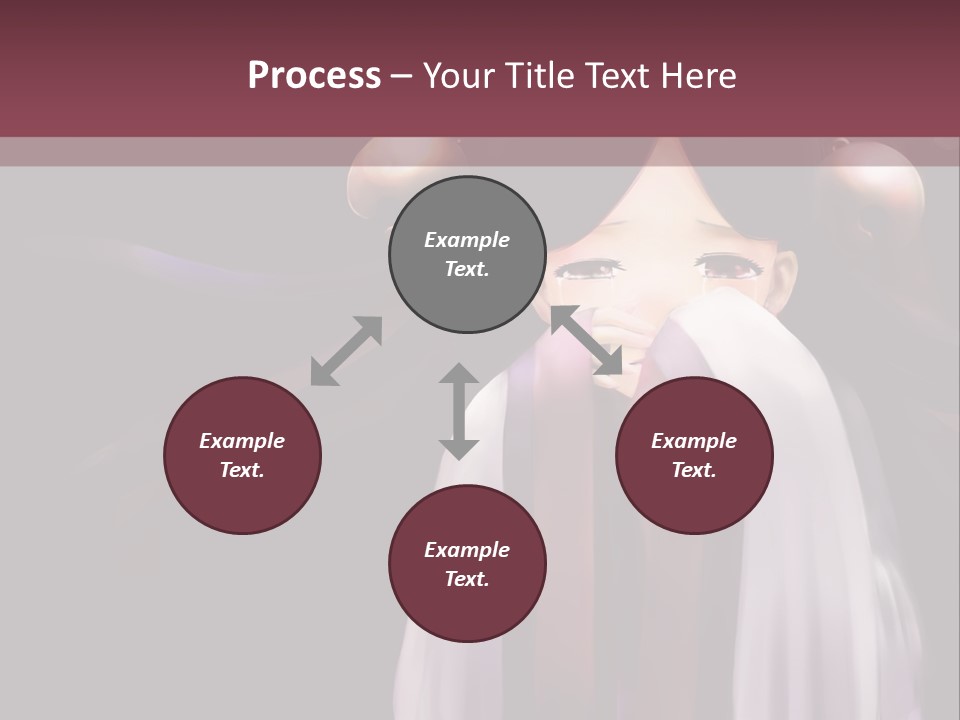 A Woman With Long Black Hair And Long Black Hair PowerPoint Template